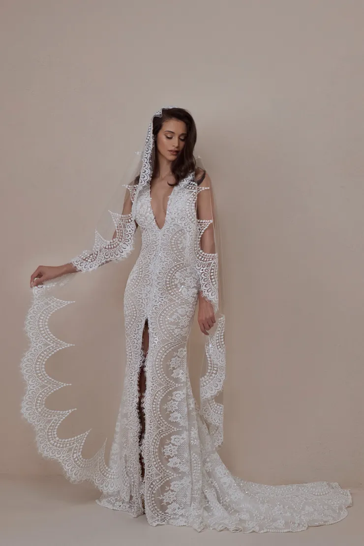 La Perle by Calla Blanche Style #LP2634 #1 frontface vertical picture