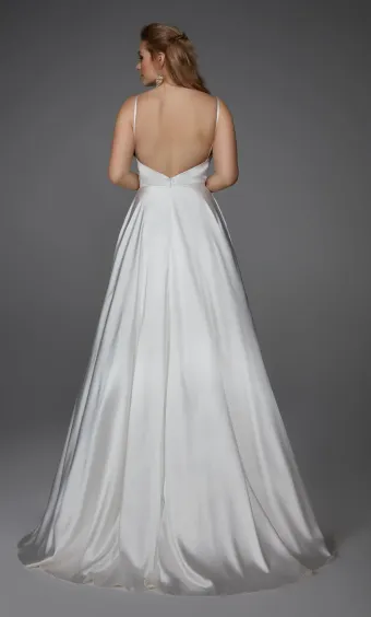 Alyce Paris 7009  Classic A-Line Satin Wedding Dress Sweetheart Neckline #13 backface vertical thumbnail