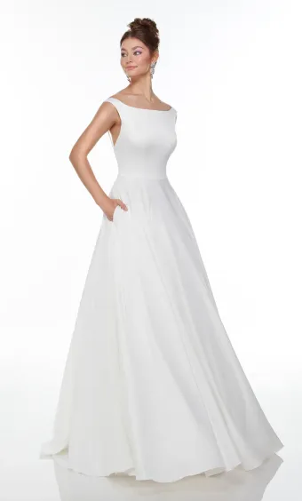 Alyce Paris 7054  Elegant A-line Wedding Dress with Pockets #3 frontface vertical thumbnail