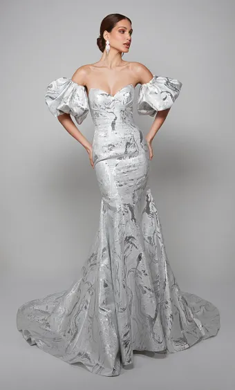 Alyce Paris 7055  Mermaid Wedding Dress Sweetheart Neckline #4 frontface vertical thumbnail