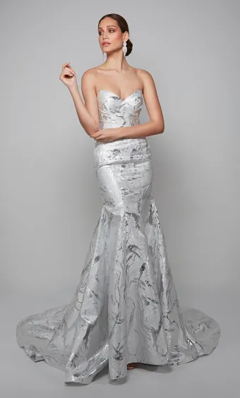 Alyce Paris 7055  Mermaid Wedding Dress Sweetheart Neckline #2 frontface vertical thumbnail