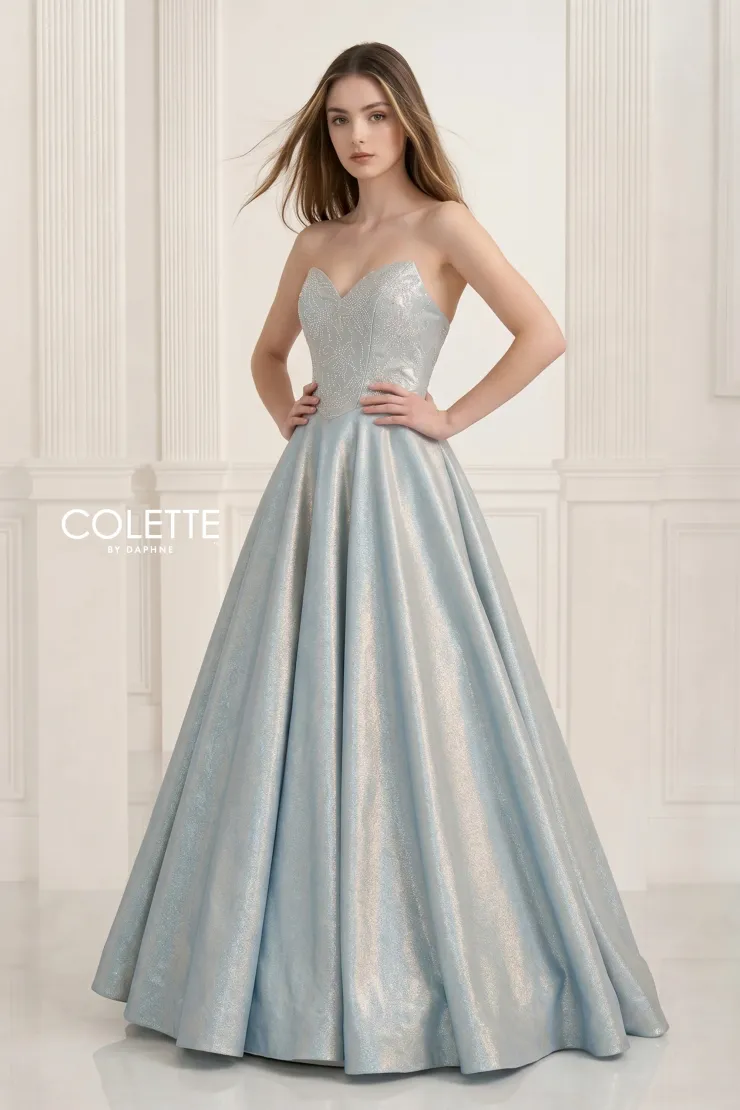 Style CL2846 Colette by Daphne #2 Blue/Gold frontface vertical picture