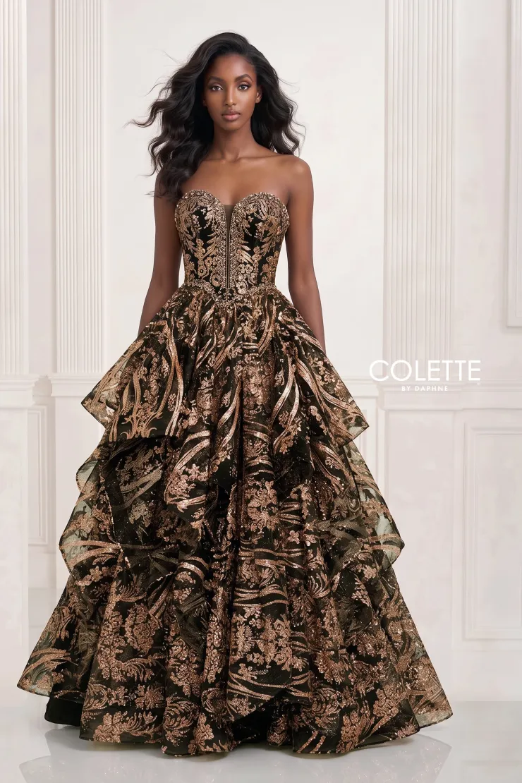 Style CL3006 Colette by Daphne #2 Black/Gold frontface vertical picture