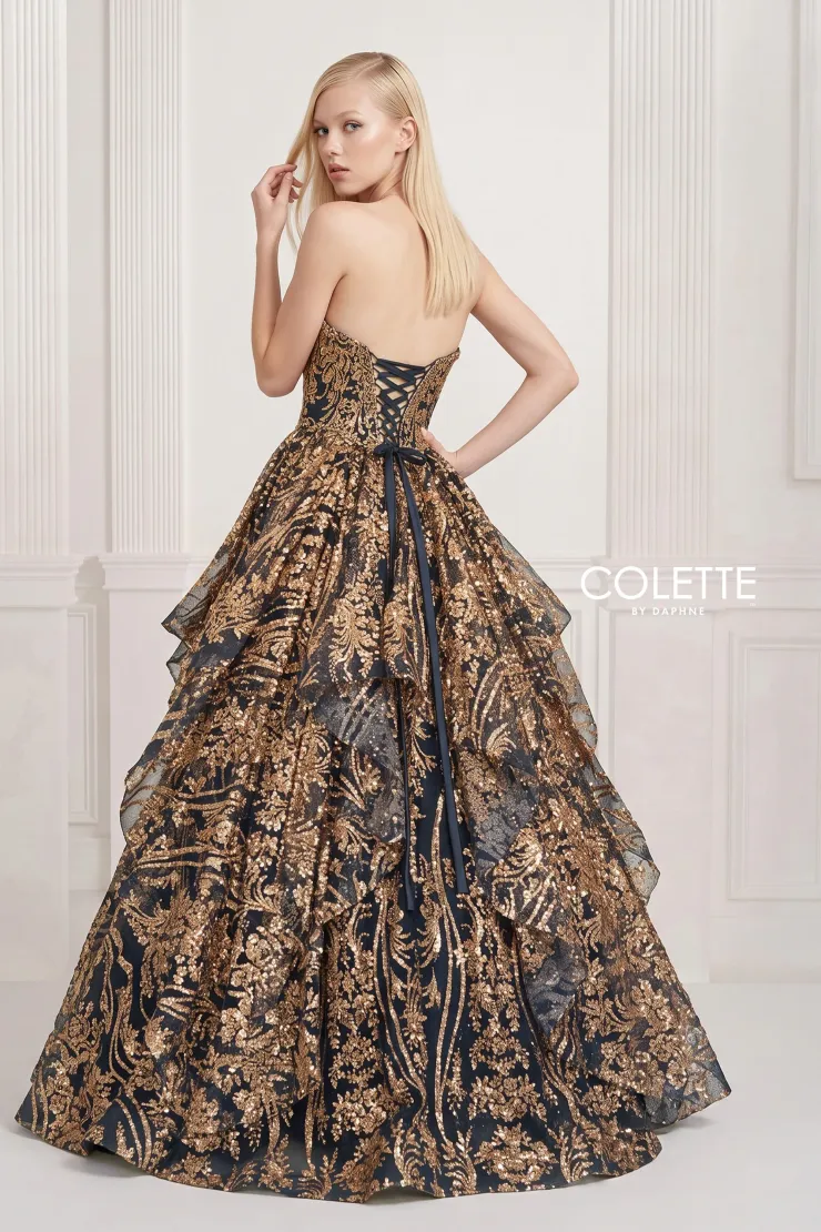 Style CL3006 Colette by Daphne #1 default Navy/Gold backface vertical picture