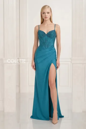Colette by Daphne Style #CL2821 #0 default Turquoise frontface vertical thumbnail