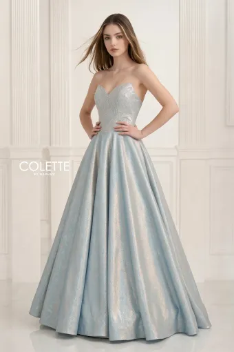 Colette by Daphne Style #CL2846 #1 Blue/Gold frontface vertical thumbnail