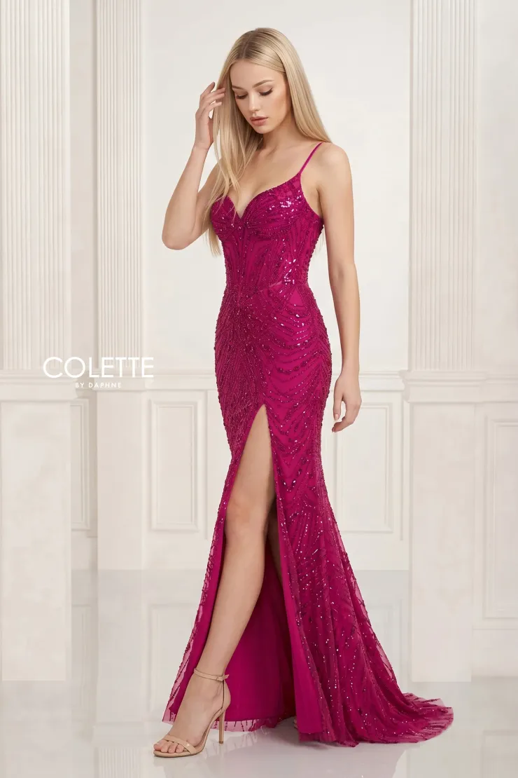 Colette by Daphne Style #CL2861 #1 Fuchsia frontface vertical picture