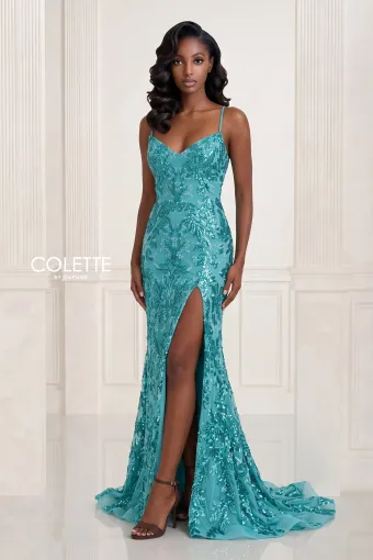Colette by Daphne Style #CL2866 #2 Aqua frontface vertical thumbnail