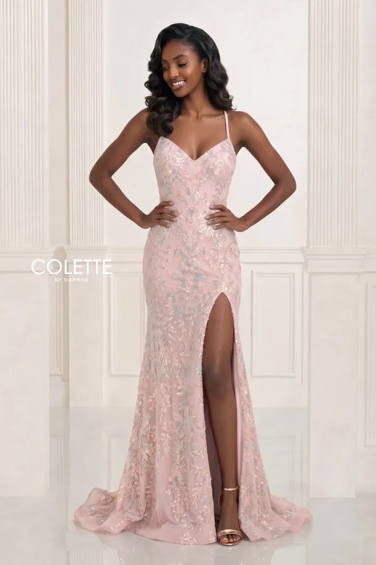 Colette by Daphne Style #CL2866 #1 Petal Pink frontface vertical picture