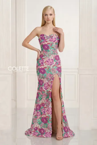 Colette by Daphne Style #CL2886 #1 Pink/Multi frontface vertical thumbnail