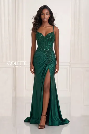 Colette by Daphne Style #CL2891 #3 Hunter Green frontface vertical thumbnail