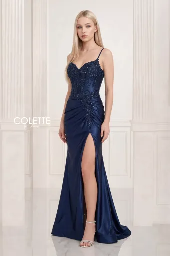Colette by Daphne Style #CL2891 #0 default Navy Blue frontface vertical thumbnail