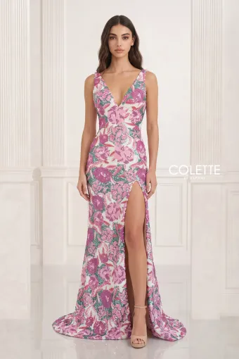 Colette by Daphne Style #CL2896 #1 Pink/Multi frontface vertical thumbnail