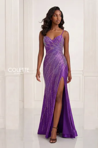 Colette by Daphne Style #CL2921 #2 Bright Purple/Multi frontface vertical thumbnail