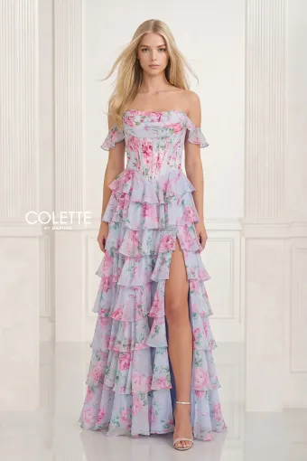 Colette by Daphne Style #CL2936 #2 Light Periwinkle/Multi frontface vertical thumbnail