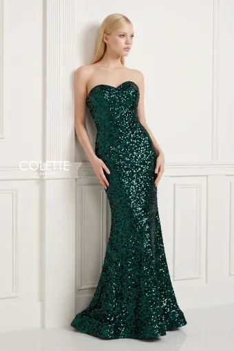 Colette by Daphne Style #CL2996 #1 Dark Teal frontface vertical thumbnail