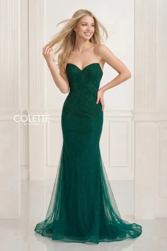 Colette by Daphne Style #CL3001 #1 Emerald frontface vertical thumbnail