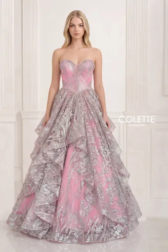 Colette by Daphne Style #CL3006 #3 Pink/Silver frontface vertical thumbnail
