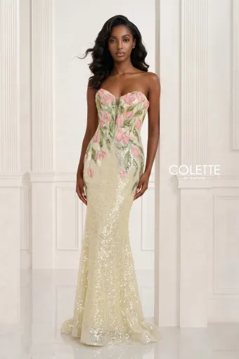 Colette by Daphne Style #CL6101 #4 Yellow/Multi frontface vertical thumbnail