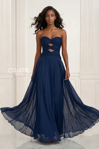 Colette by Daphne Style #CL6113 #5 Navy Blue frontface vertical thumbnail