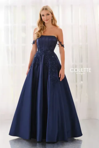 Colette by Daphne Style #CL6151 #1 Navy Blue frontface vertical thumbnail