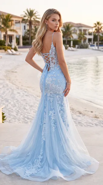 Jasz Couture Style #8015 $3 default Light Blue backface vertical thumbnail