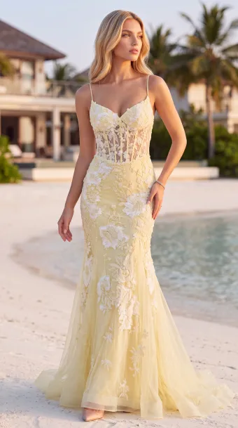 Jasz Couture Style #8015 $1 Yellow frontface vertical thumbnail