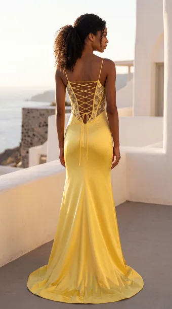 Jasz Couture Style #8044 $4 default Yellow backface vertical thumbnail
