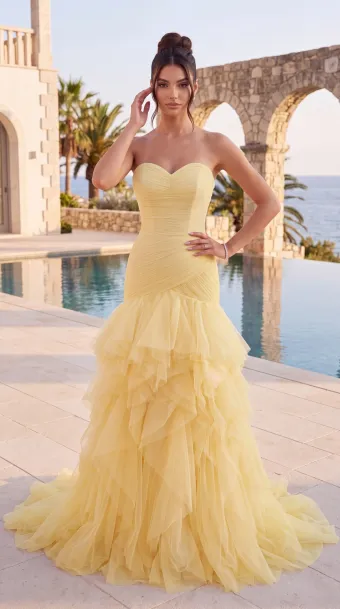 Jasz Couture Style #8072 $2 Yellow frontface vertical thumbnail