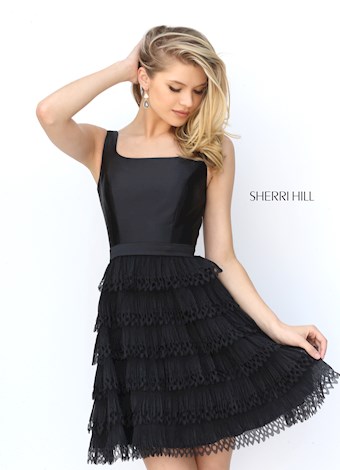Sherri Hill S50683 #0 default Black frontface vertical thumbnail
