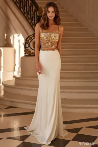 Sherri Hill 58289 $3 Ivory vertical thumbnail
