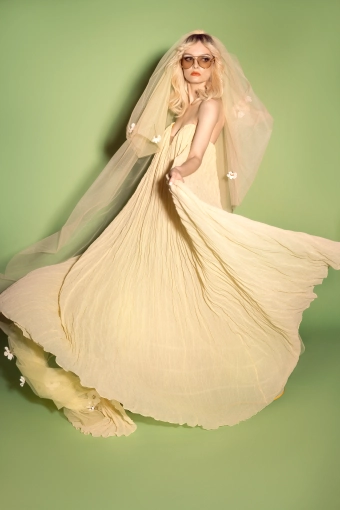 Yellow by Sahar Poplin #0 default frontface vertical thumbnail