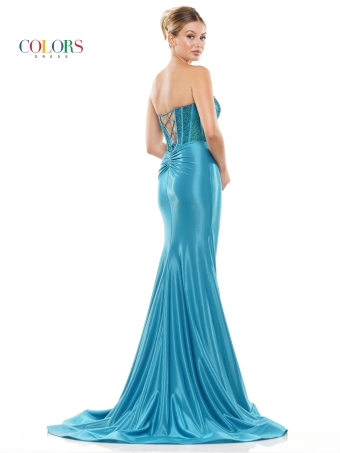 Colors Dress 3138 #23 Teal backface vertical thumbnail