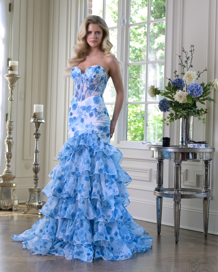 Colors Dress Style #3928 #1 Blue frontface vertical picture