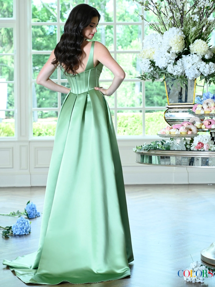 Colors Dress Style #4001 #3 default Sage backface vertical picture