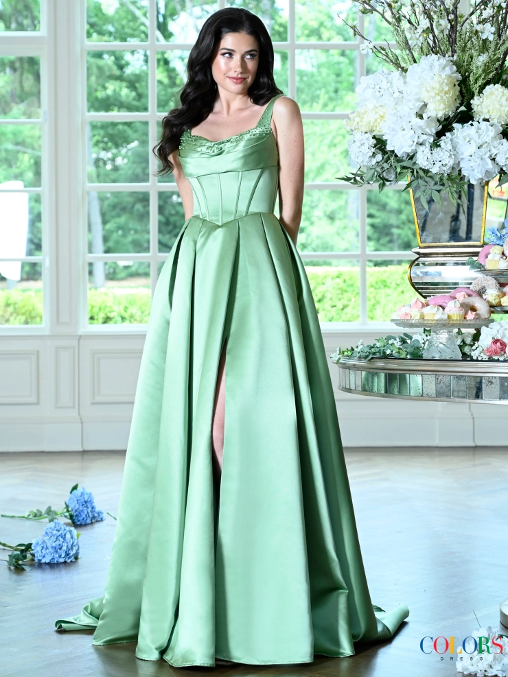 Colors Dress Style #4001 #0 default Sage frontface vertical picture