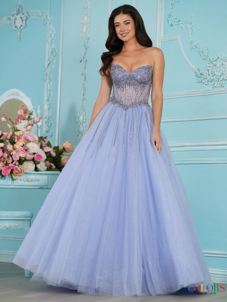 Colors Dress Style #4004 #1 Peri frontface vertical picture