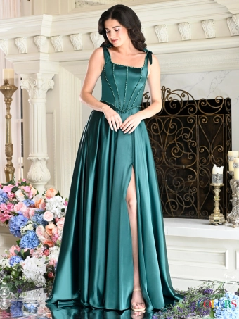 Colors Dress 4006 #2 Deep Green frontface vertical thumbnail