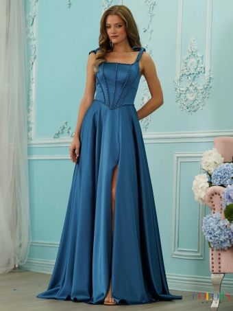 Colors Dress 4006 #1 Teal frontface vertical thumbnail