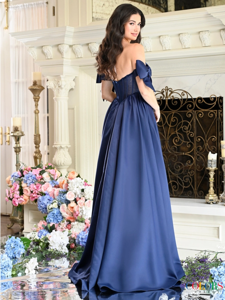 Colors Dress Style #4009 #2 default Navy backface vertical picture