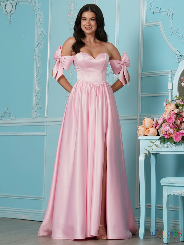 Colors Dress Style #4009 #1 Pink frontface vertical picture