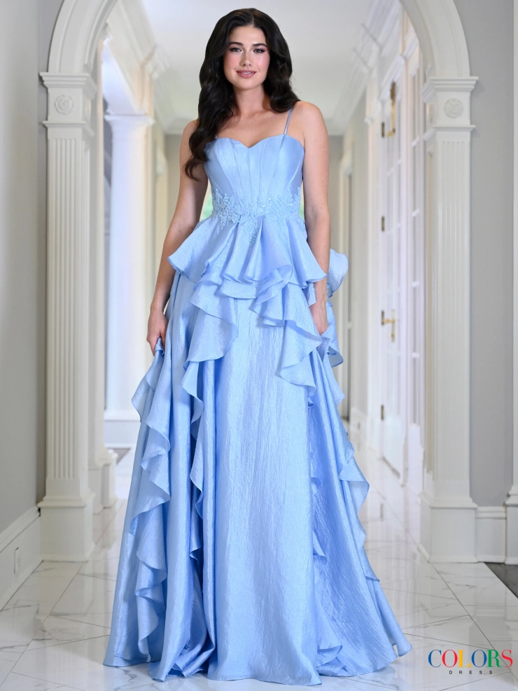 Colors Dress Style #4011 #0 default Blue frontface vertical picture