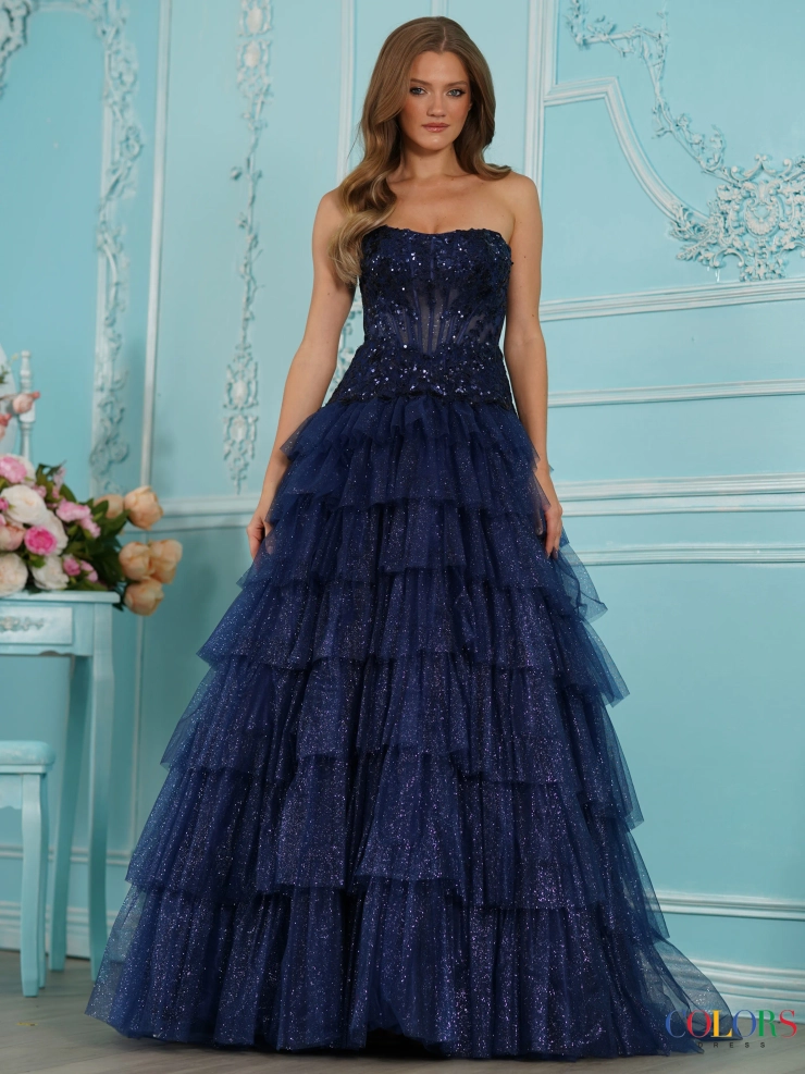 Colors Dress Style #4024 #0 default Navy frontface vertical picture