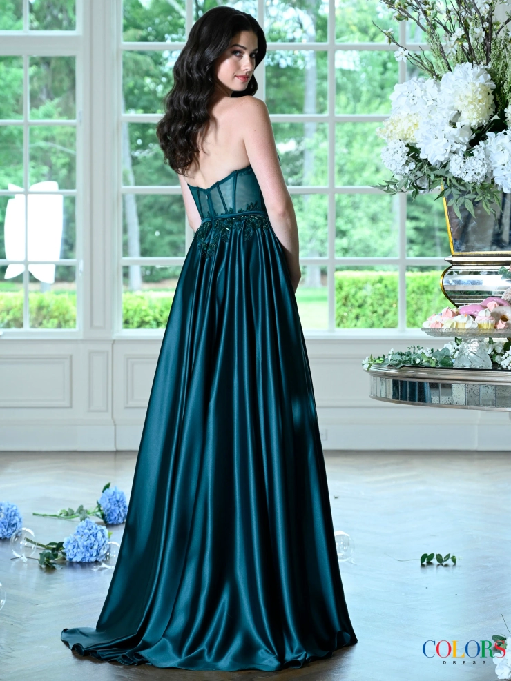 Colors Dress Style #4025 #3 default Deep Green backface vertical picture