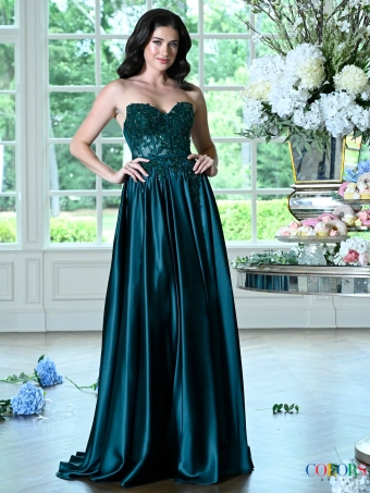 Colors Dress 4025 #0 default Deep Green frontface vertical thumbnail