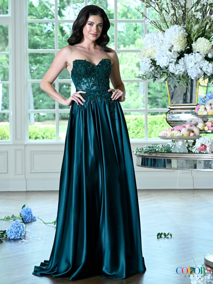 Colors Dress Style #4025 #0 default Deep Green frontface vertical picture
