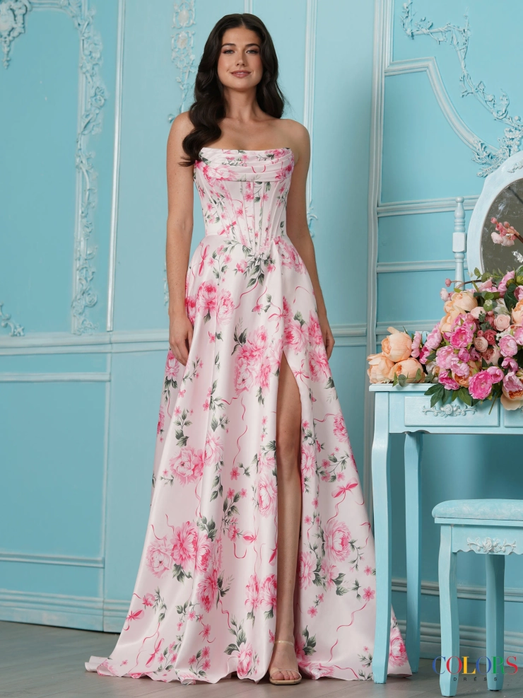 Colors Dress Style #4031 #1 Pink frontface vertical picture