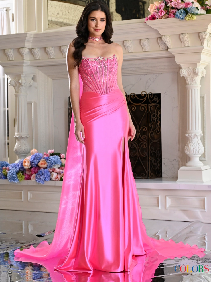 Colors Dress Style #4067 #0 default Hot Pink frontface vertical picture