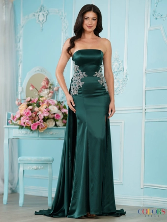 Colors Dress 4128 #3 Deep Green frontface vertical thumbnail