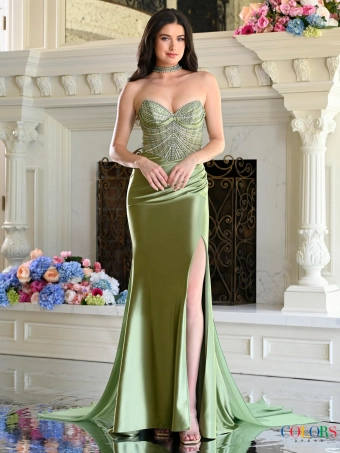 Colors Dress 4132 #0 default Sage frontface vertical thumbnail